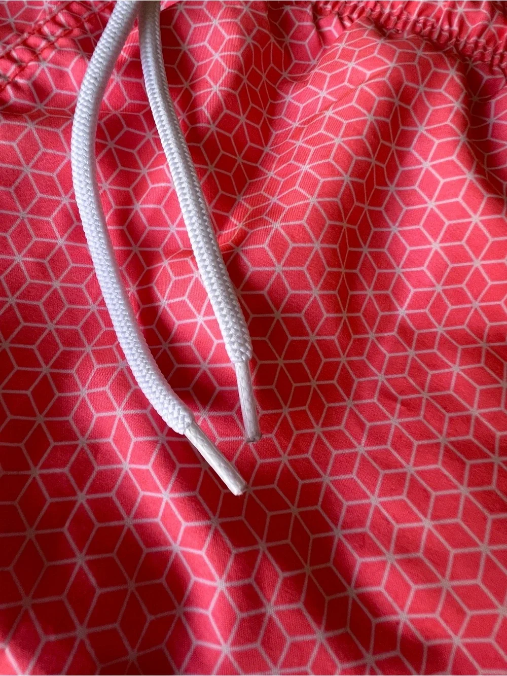H&M Men’s Pink Geometric Athletic Swim Shorts XL